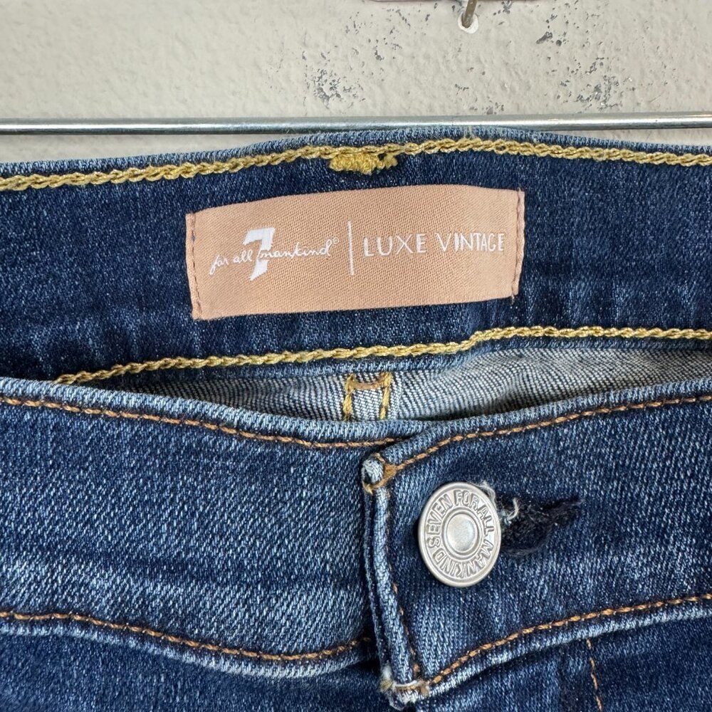 7 For All Mankind New Dojo Jeans Women’s 32 Y2K Trouser Wide Leg Flare - Picture 2 of 8